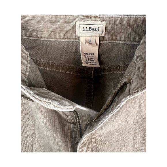 LL Bean Pants Womens 14 Regular 34x28 -  0FGM5 Tan Super Soft Velvet Feel - Picture 4 of 5